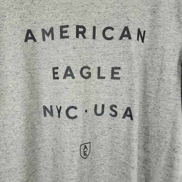American Eagle Men's Medium Bundle of 2 Short Sleeve T Shirts Blue Gray - Picture 8 of 11